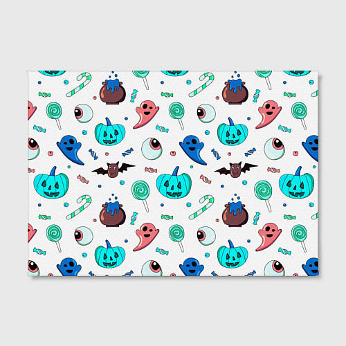 Картина прямоугольная Halloween light blue pumpkin / 3D-принт – фото 2