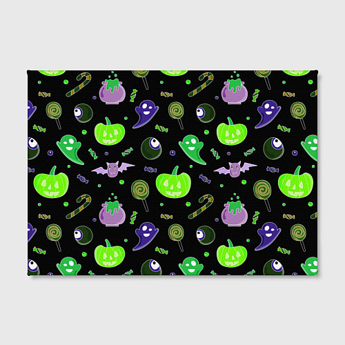 Картина прямоугольная Halloween black pumpkin pattern / 3D-принт – фото 2