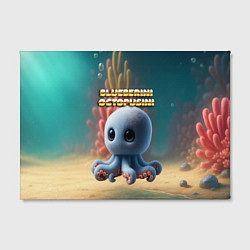 Холст прямоугольный Blueberini Octopusini мем, цвет: 3D-принт — фото 2