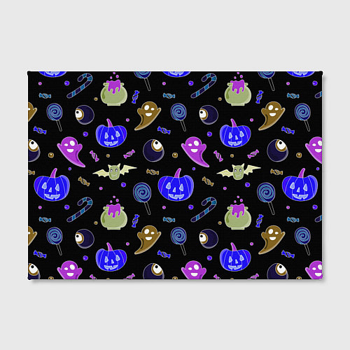 Картина прямоугольная Halloween blue black pumpkin / 3D-принт – фото 2
