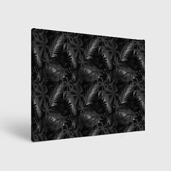 Холст прямоугольный Palm black and white, цвет: 3D-принт