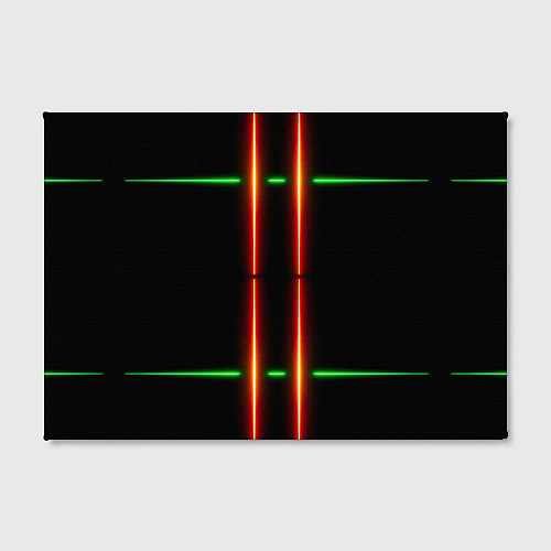 Картина прямоугольная Neon green black red line / 3D-принт – фото 2