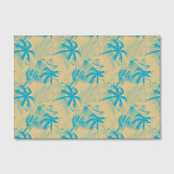 Холст прямоугольный Palm light blue beige, цвет: 3D-принт — фото 2