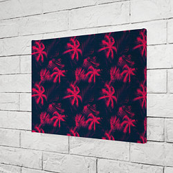 Холст прямоугольный Palm pink black, цвет: 3D-принт — фото 2