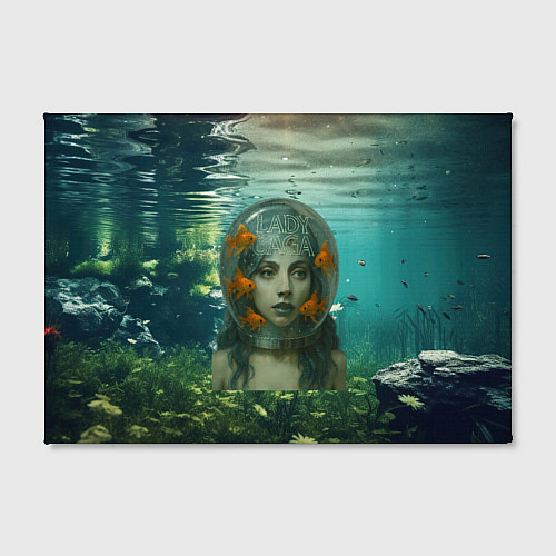 Картина прямоугольная Леди Гага под водой в аквариуме / 3D-принт – фото 2