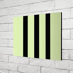 Холст прямоугольный Color light green black line, цвет: 3D-принт — фото 2