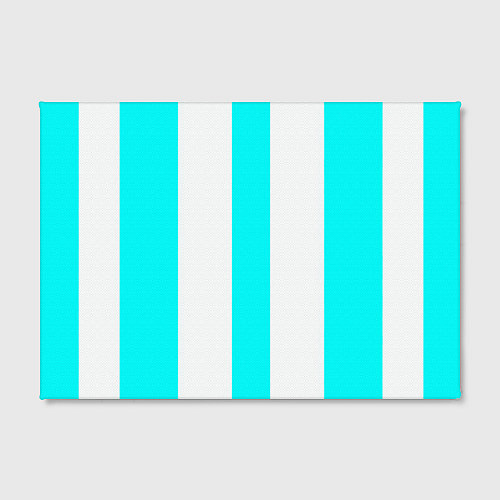 Картина прямоугольная Color light blue white lines / 3D-принт – фото 2