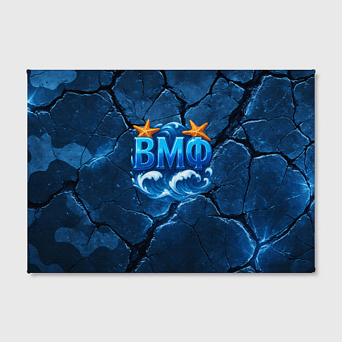 Картина прямоугольная ВМФ значок с волнами / 3D-принт – фото 2