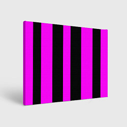Холст прямоугольный Color black pink lines, цвет: 3D-принт