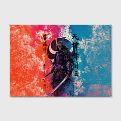Холст прямоугольный Призрачный самурай - краски, цвет: 3D-принт — фото 2