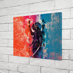 Холст прямоугольный Призрачный самурай - краски, цвет: 3D-принт — фото 2