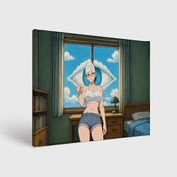 Холст прямоугольный Dandadan Seiko в комнате указывает, цвет: 3D-принт