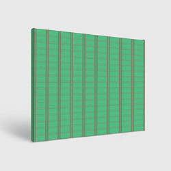 Холст прямоугольный Color green cage brown stripes, цвет: 3D-принт
