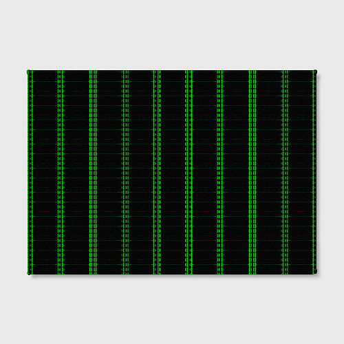 Картина прямоугольная Color black cage green stripes / 3D-принт – фото 2