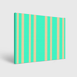 Холст прямоугольный Color blue beige stripes, цвет: 3D-принт