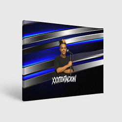 Холст прямоугольный XXXTentacion с микрофоном довольный, цвет: 3D-принт