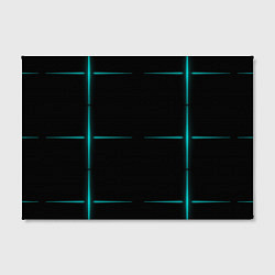 Холст прямоугольный Color black blue stripes, цвет: 3D-принт — фото 2