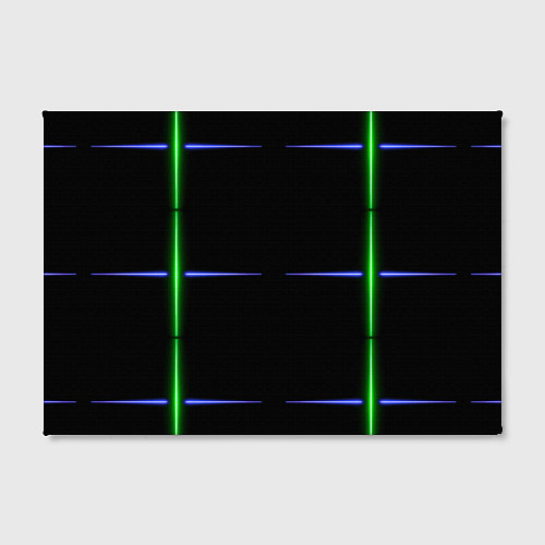 Картина прямоугольная Color black green purple stripes / 3D-принт – фото 2
