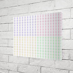 Холст прямоугольный Color white multicolored stripes, цвет: 3D-принт — фото 2