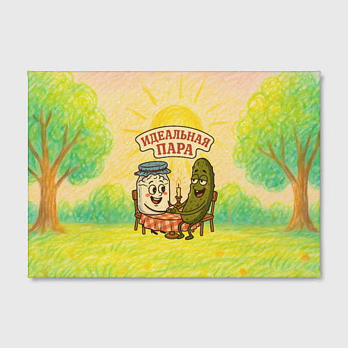 Картина прямоугольная Сметана и огурец - идеальная пара / 3D-принт – фото 2