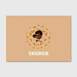 Холст прямоугольный Мем скебоб и смайлики, цвет: 3D-принт — фото 2