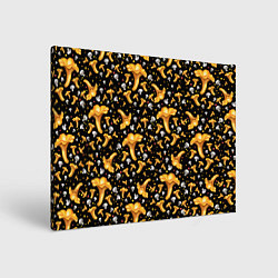 Холст прямоугольный Грибной дождик, цвет: 3D-принт