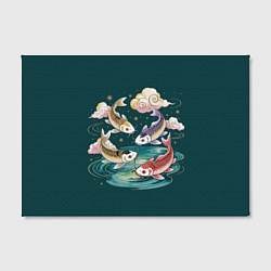 Холст прямоугольный Рыбы в облаках над прудом, цвет: 3D-принт — фото 2