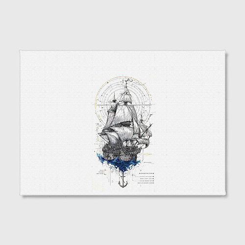 Картина прямоугольная Корабль - иллюстрация / 3D-принт – фото 2