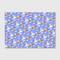 Холст прямоугольный Кот единорог, цвет: 3D-принт — фото 2