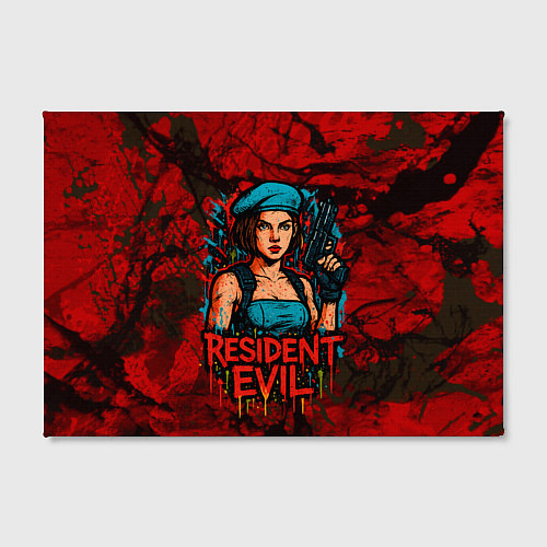 Картина прямоугольная Resident Evil Джилл Валентайн в стиле граффити / 3D-принт – фото 2
