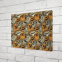 Холст прямоугольный Хэллоуин тыквы, цвет: 3D-принт — фото 2