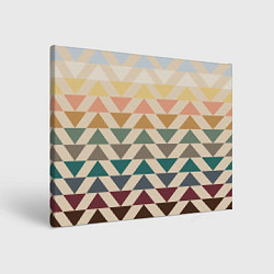 Холст прямоугольный Теплая осенняя этно мозаика, цвет: 3D-принт