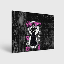 Холст прямоугольный Уэнсдэй из семейки Аддамс, цвет: 3D-принт