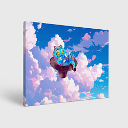 Холст прямоугольный Tiger Derpy in the clouds, цвет: 3D-принт