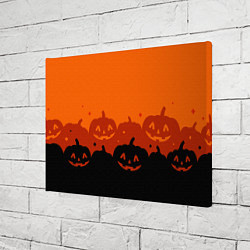 Холст прямоугольный Хэллоуин счастливые тыквы, цвет: 3D-принт — фото 2