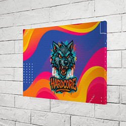 Холст прямоугольный Hardcore голова волка, цвет: 3D-принт — фото 2