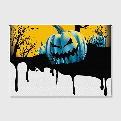 Картина прямоугольная Хэллоуин и пугающие тыквы / 3D-принт – фото 2