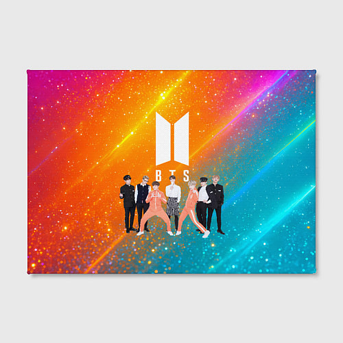 Картина прямоугольная BTS блестящий фон / 3D-принт – фото 2