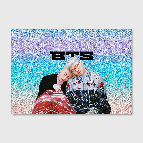 Картина прямоугольная BTS блестящий градиент / 3D-принт – фото 2