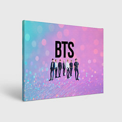 Холст прямоугольный BTS розовый боке, цвет: 3D-принт