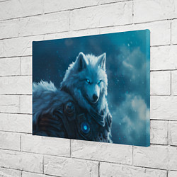 Холст прямоугольный Воин волк зимой, цвет: 3D-принт — фото 2