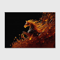 Холст прямоугольный Оранжево желтая лошадь созданная из янтаря, цвет: 3D-принт — фото 2
