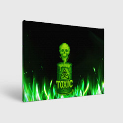 Холст прямоугольный Toxic череп из кислоты, цвет: 3D-принт