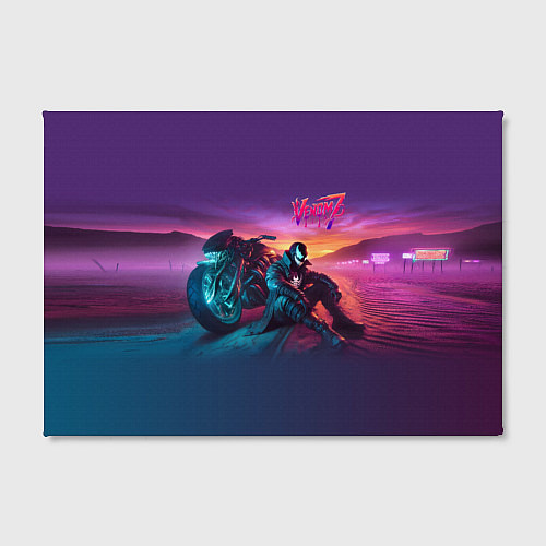 Картина прямоугольная Venom near his motorcycle - ai art fantasy / 3D-принт – фото 2