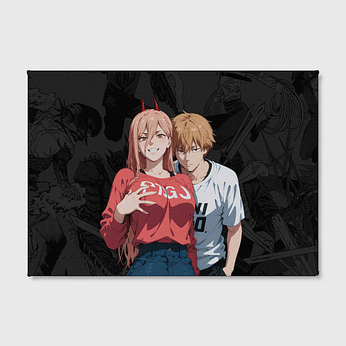 Картина прямоугольная Power and Denji / 3D-принт – фото 2