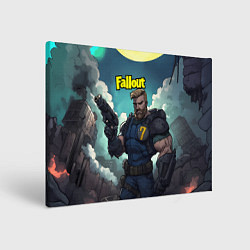 Холст прямоугольный Fallout седьмой, цвет: 3D-принт
