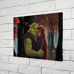 Холст прямоугольный Шрек и принцесса Фиона, цвет: 3D-принт — фото 2