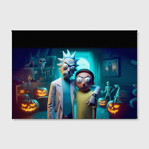 Картина прямоугольная Rick with Morty - halloween night / 3D-принт – фото 2
