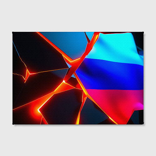 Картина прямоугольная Russia flag fractures / 3D-принт – фото 2