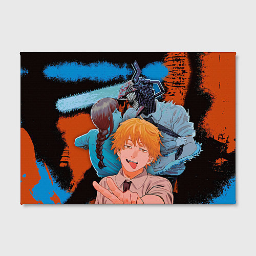 Картина прямоугольная Дэндзи и Макима из Человек бензопила / 3D-принт – фото 2